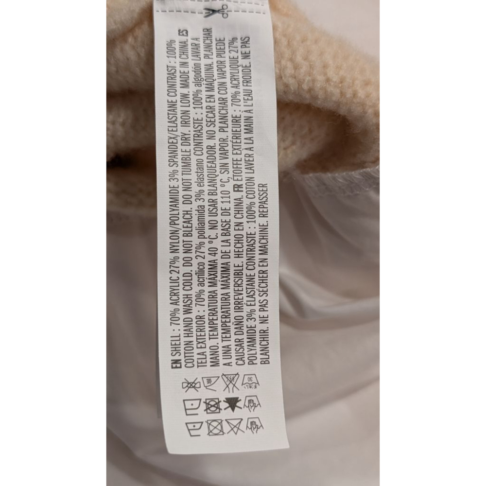 Women's ENGLISH FACTORY Beige & White Crew Neck Sweater S - Picture 10 of 11